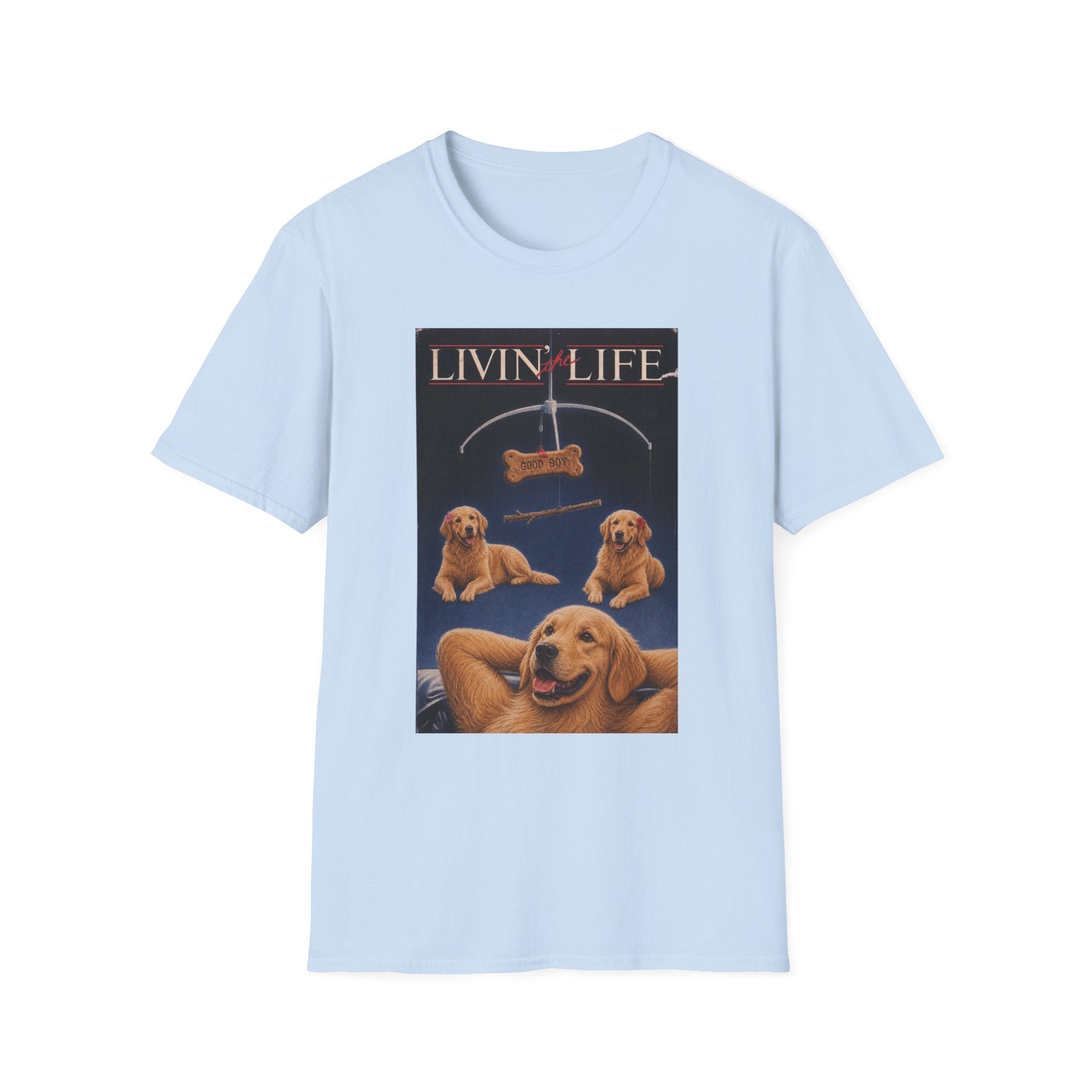 Golden Retriever Living The Life Men T-Shirt