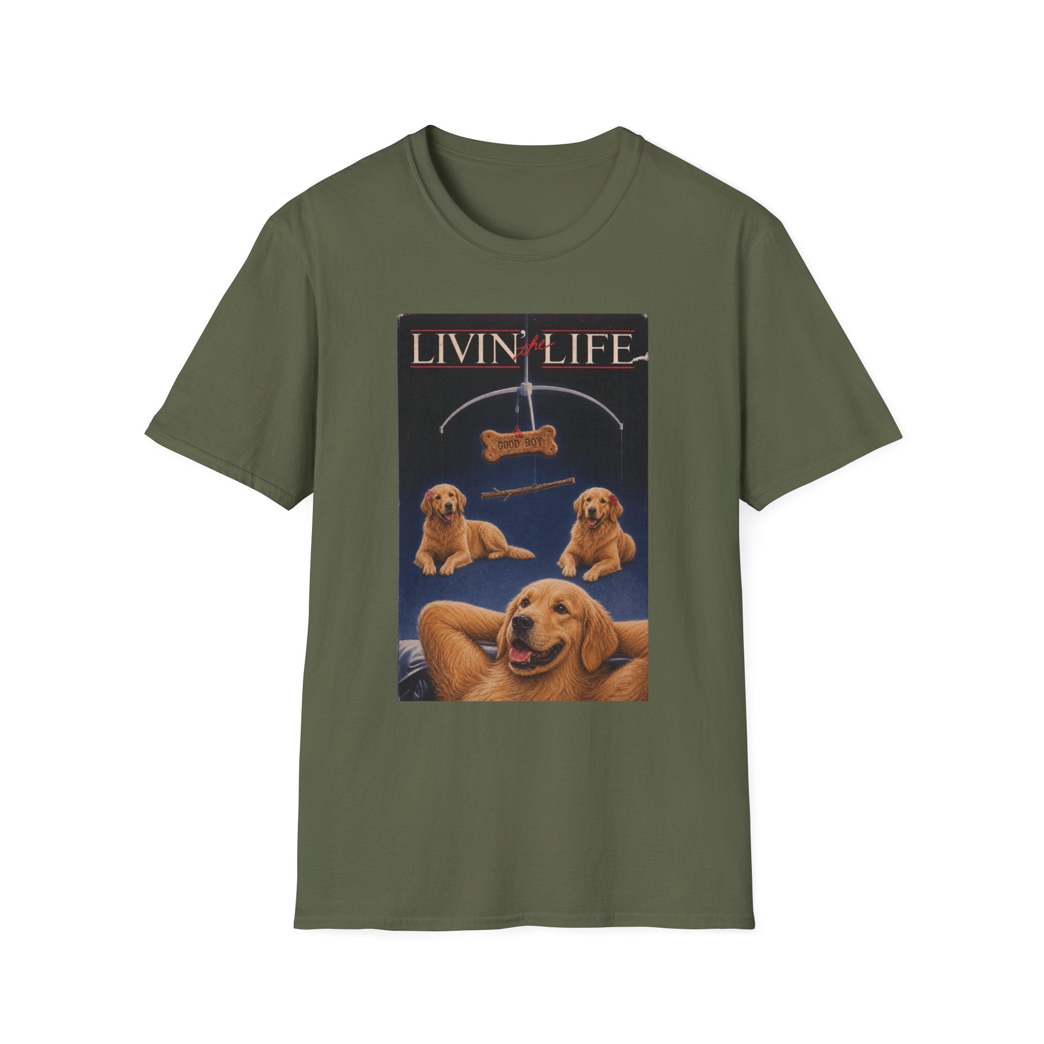 Golden Retriever Living The Life Men T-Shirt