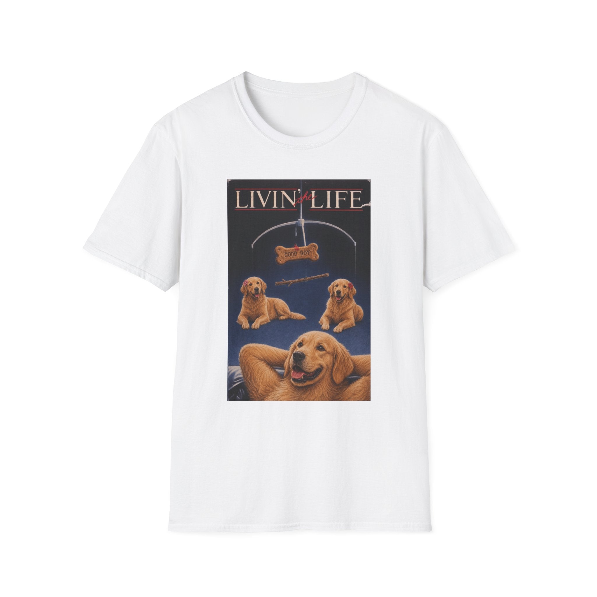 Golden Retriever Living The Life Men T-Shirt