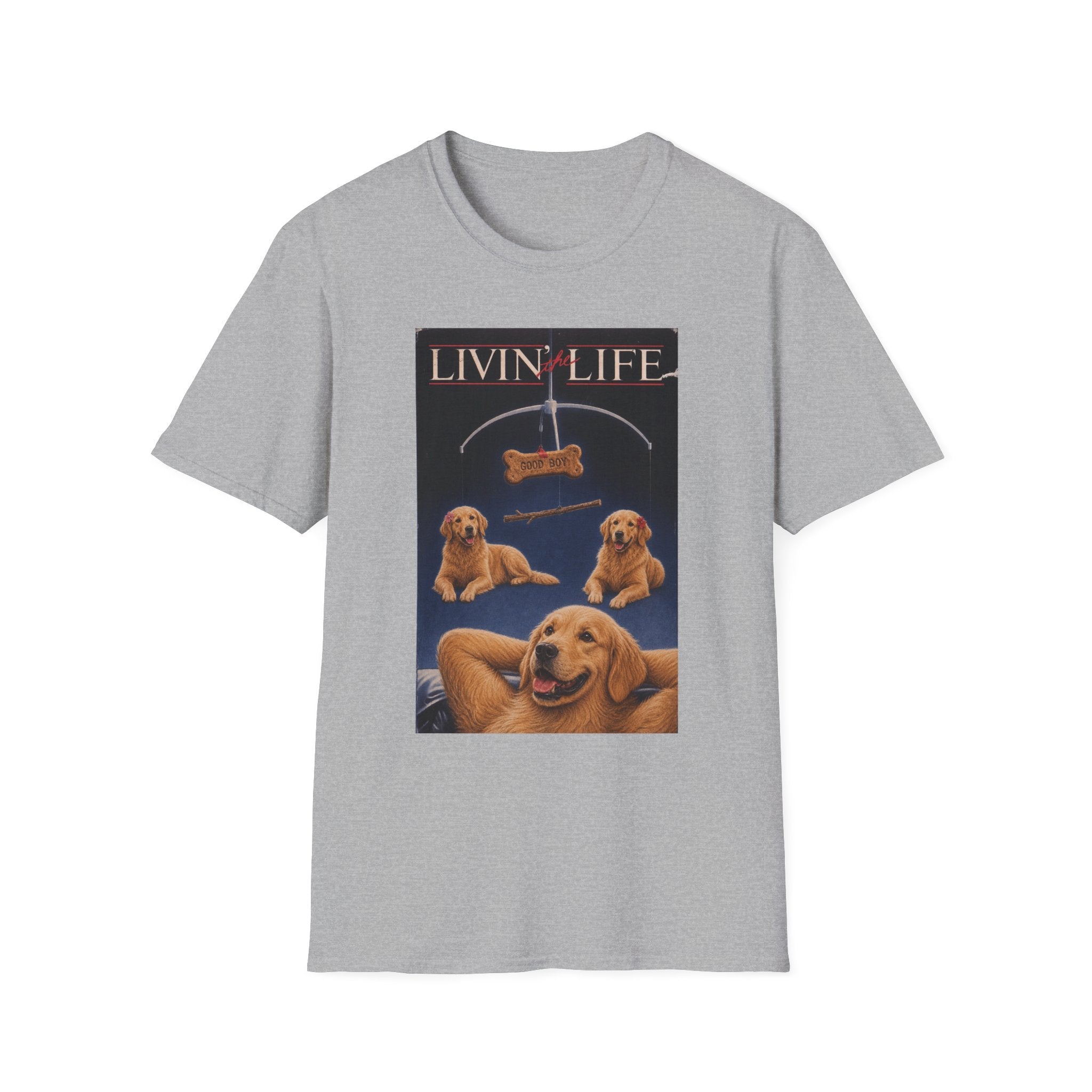 Golden Retriever Living The Life Men T-Shirt