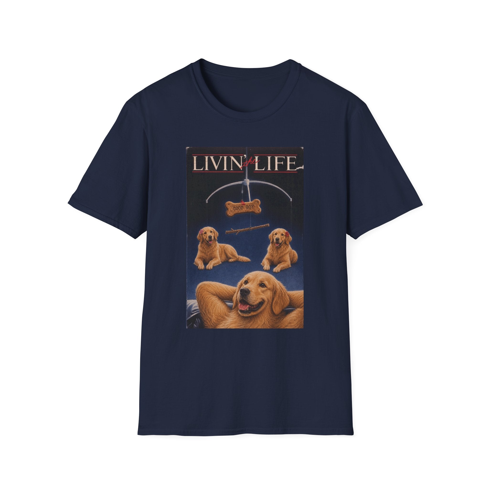 Golden Retriever Living The Life Men T-Shirt