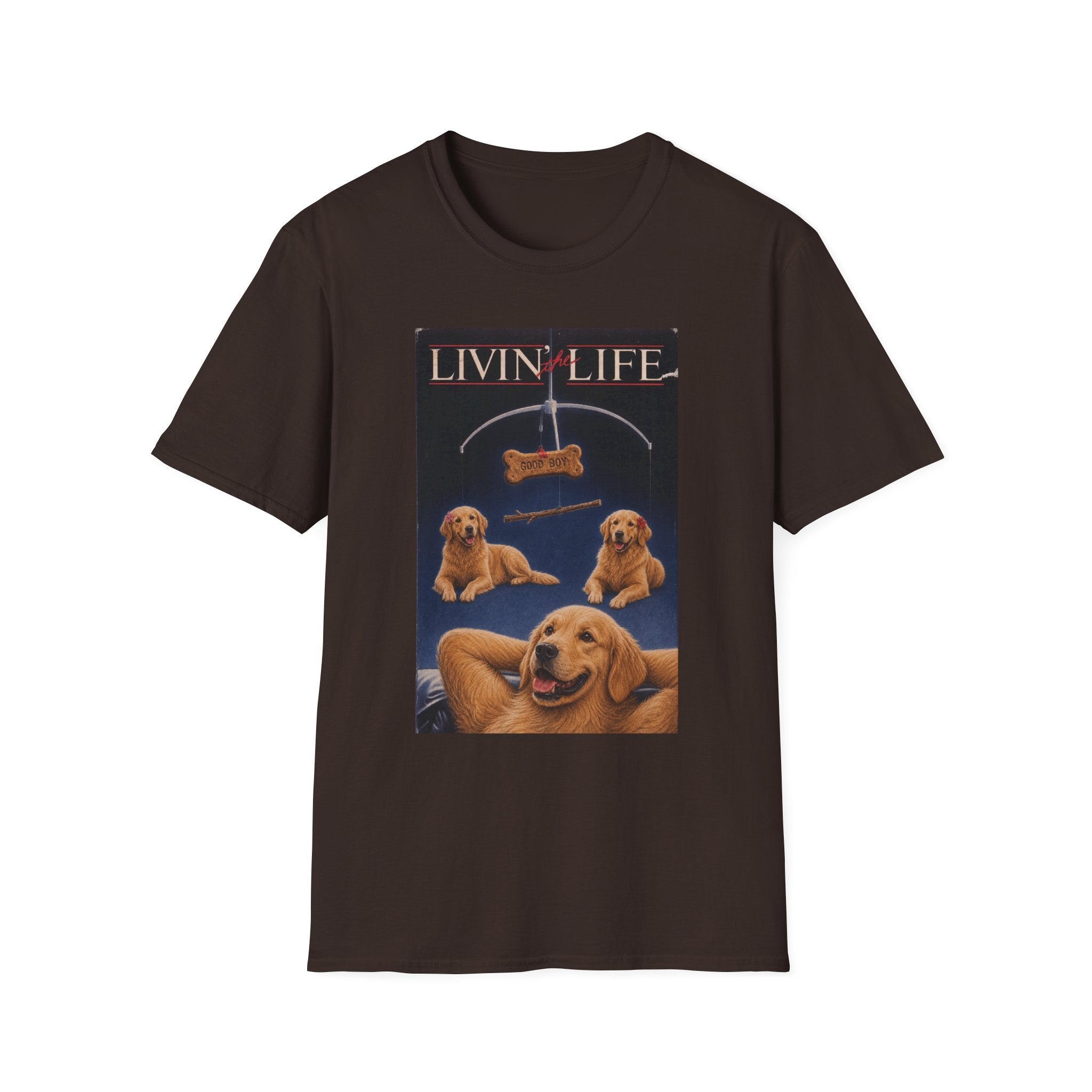 Golden Retriever Living The Life Men T-Shirt