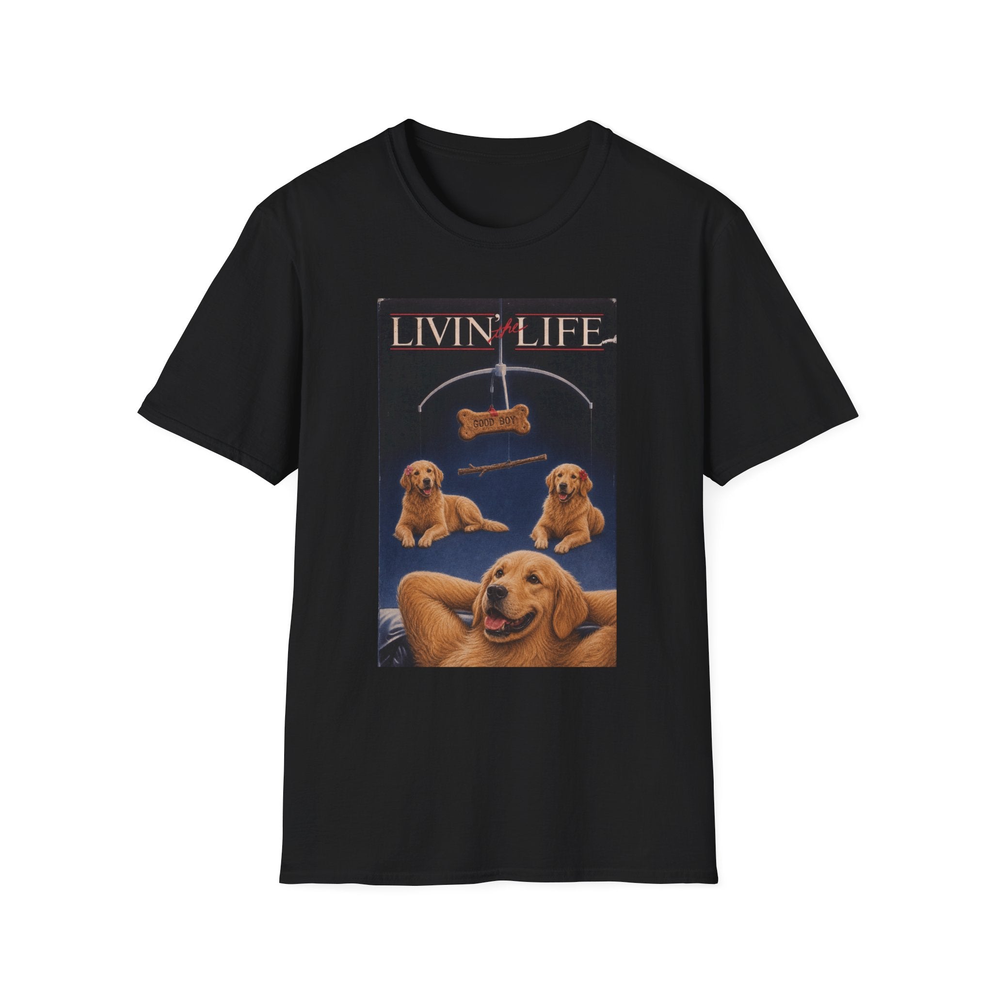 Golden Retriever Living The Life Men T-Shirt